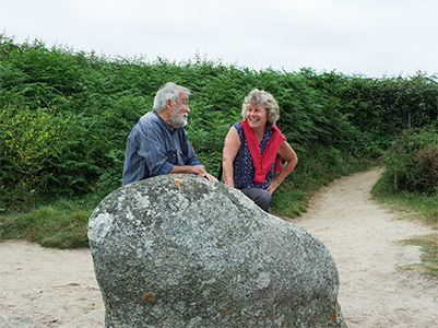 Pierre Mollo et Muriel Cathaud à Beg Meil, Bretagne
